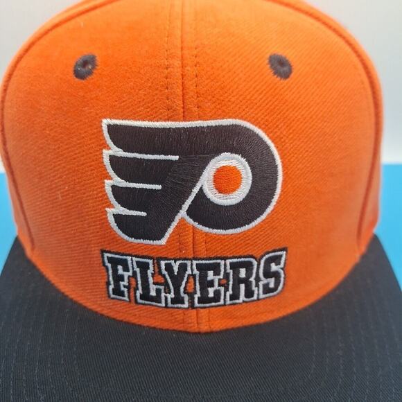 Vintage NHL Philadelphia Flyers Snapback Cap Hat 90s Reebok 100% Cotton - Picture 4 of 7